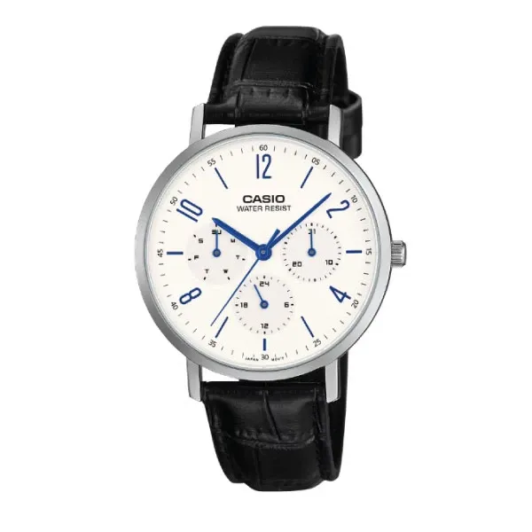 Casio Men 3-Hand Watch - Black / White | MTP-VT06L-7BDF