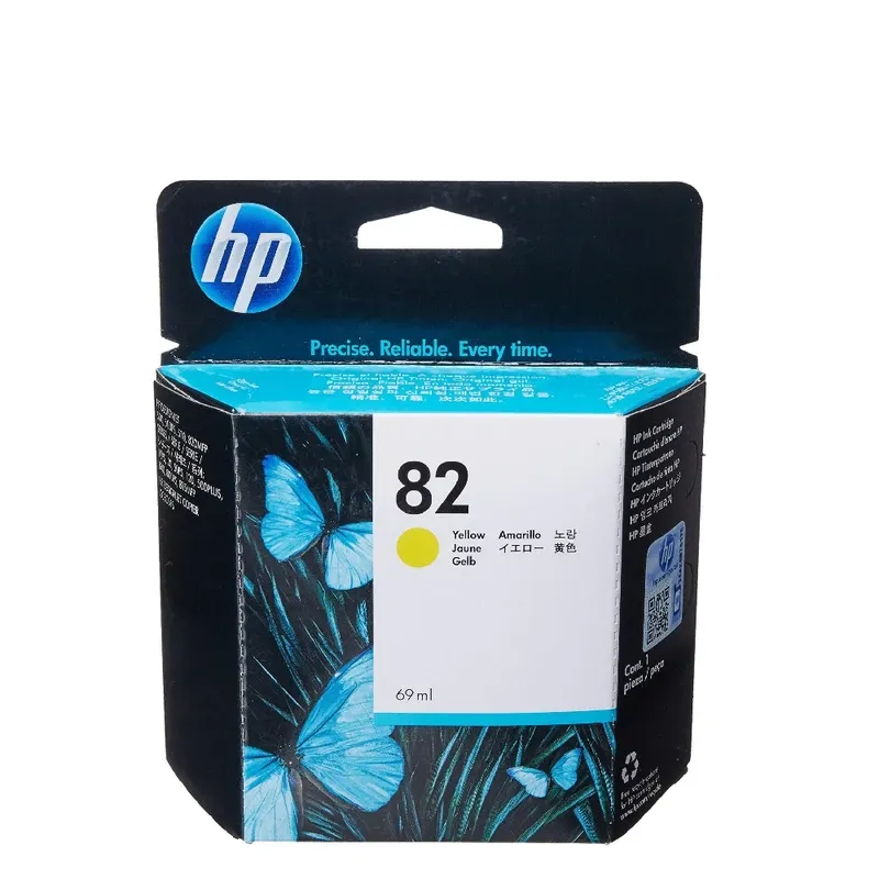 HP 82 69-ml Original DesignJet Ink Cartridge - Yellow | C4913A