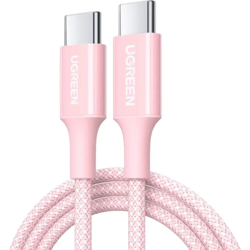 UGREEN L501 USB-C to USB-C 60W Braided Cable 2m - Pink | 65246