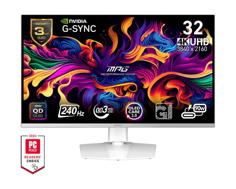 MSI MPG QD-OLED 32″ 4K 240Hz 0.03ms Gaming Monitor | MPG 321URXW