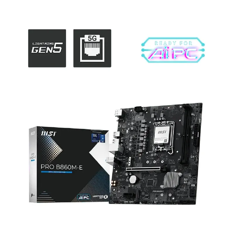 MSI PRO B860M-E Intel B860 LGA 1851 DDR5 Micro-ATX Motherboard | 911-7E45-004