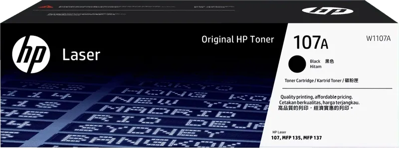 HP 107A Original Laser Toner Cartridge - Black | W1107A