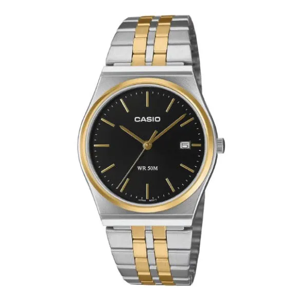 Casio Men 3-Hand Watch - 2-Tone Gold / Black | MTP-B145SG-1AVDF