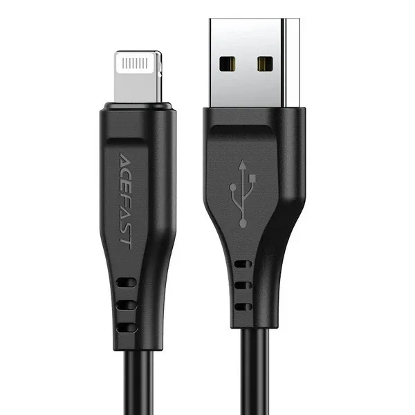 ACEFAST C3-02 USB to Lightning TPE Charging Data Cable - Fast Charging - 1.2m Length - Black | ACEF-C3-02