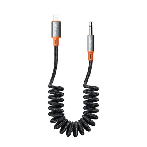 Mcdodo Lightning to 3.5mm Coiled Audio Cable 1.8m – Castle Series | CA-0890
