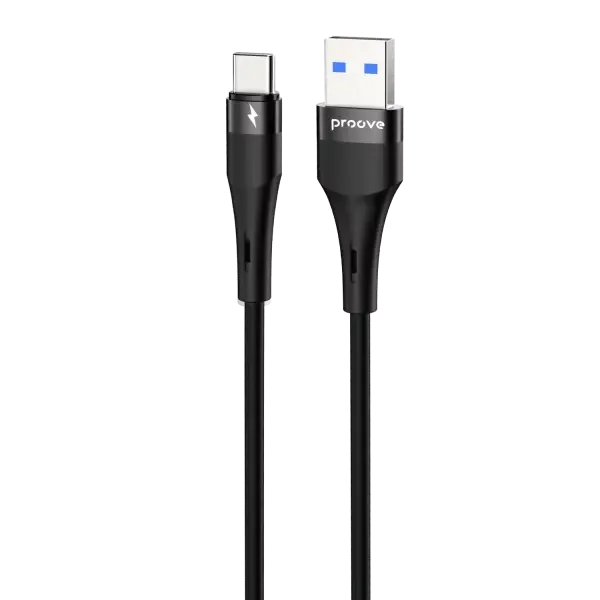 Proove Light Silicone Plus USB-A to Type-C Cable 3A 1 - Black | CCLS15001201