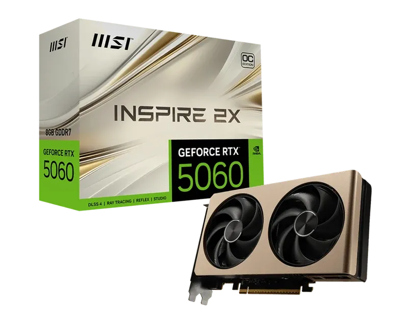 MSI GeForce RTX 5060 8GB INSPIRE 2X OC Graphics Card