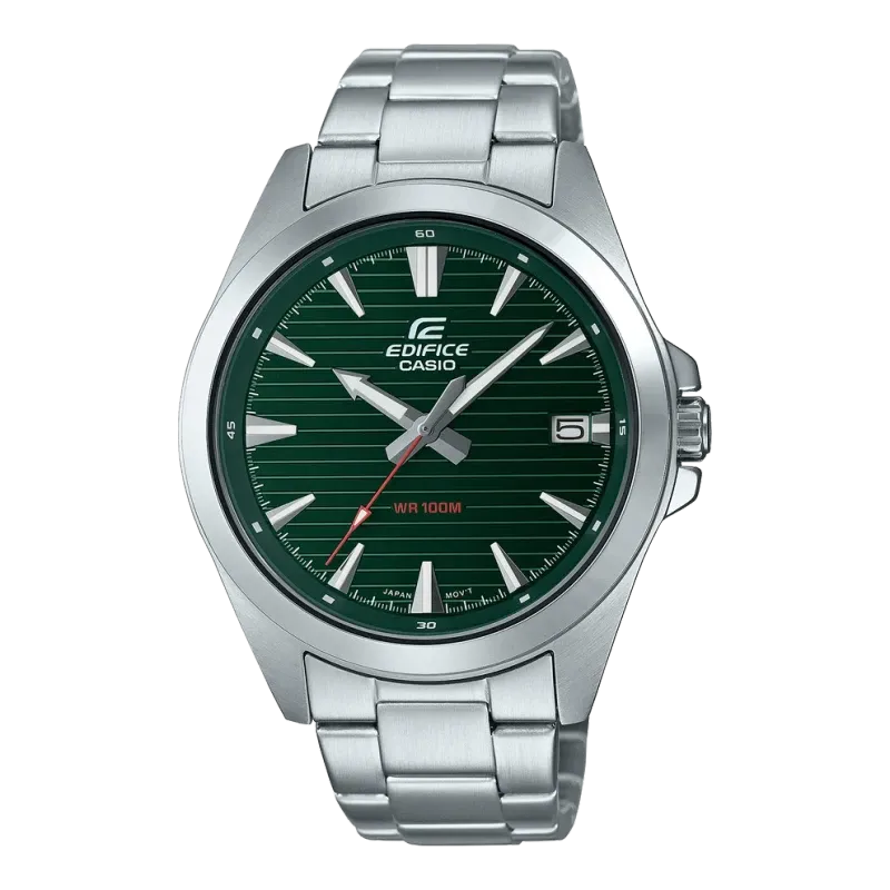 Casio Edifice Men Analog Watch - Silver Green | EFV-140D-3AVUDF