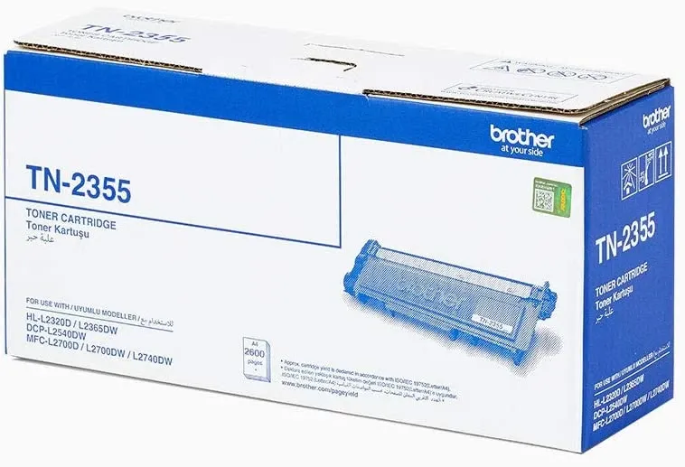 Brother Genuine High Yield Black Ink Printer 2,600 pages Toner Cartridge (HL-L2365DW, DCP-L2540DW,MFC-L2700DW) | TN-2355
