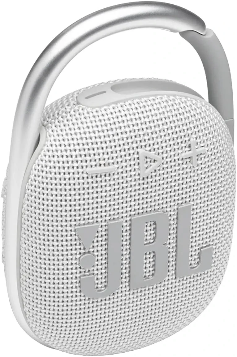 JBL Clip 4 Portable Bluetooth Speaker - White | CLIP4WT