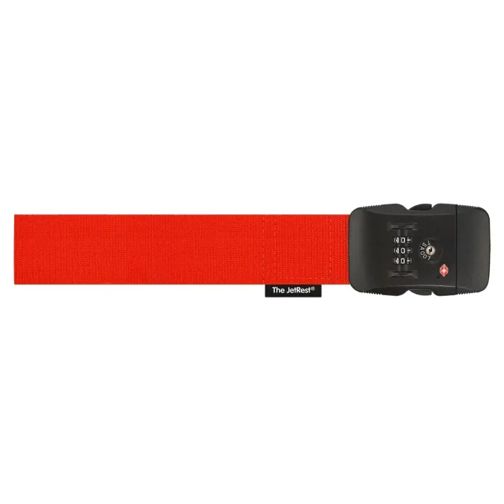 COTECi TSA Customs Combination Lock Luggage Strap - Black & Red | TR-004-BG-BK-RD