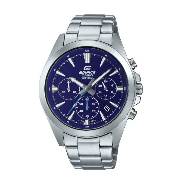 Casio Edifice Men Chronograph Watch - Silver Blue | EFV-630D-2AVUDF