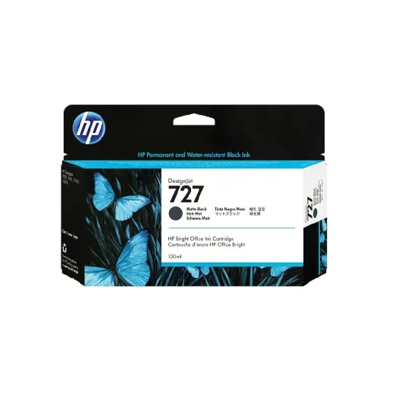 HP 727 130-ml Original DesignJet Ink Cartridge - Matte Black | B3P22A