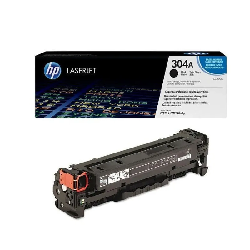 HP 304A Original LaserJet Toner Cartridge - Black | CC530A