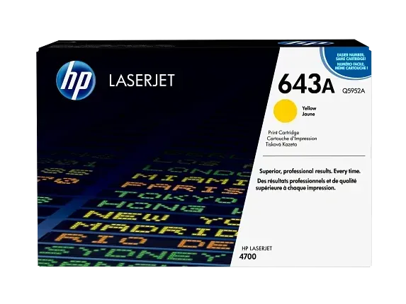 HP 643A Yellow Original LaserJet Toner Cartridge | Q5952A