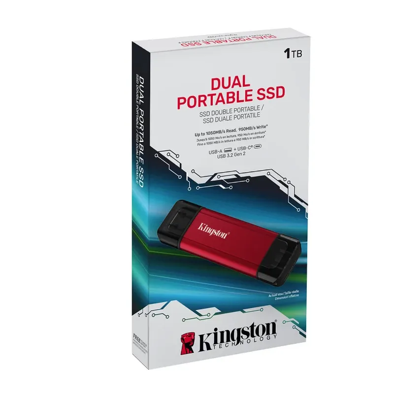 Kingston SPSD Portable SSD 1TB - High-Speed External Solid State Drive | SPSD/1TB