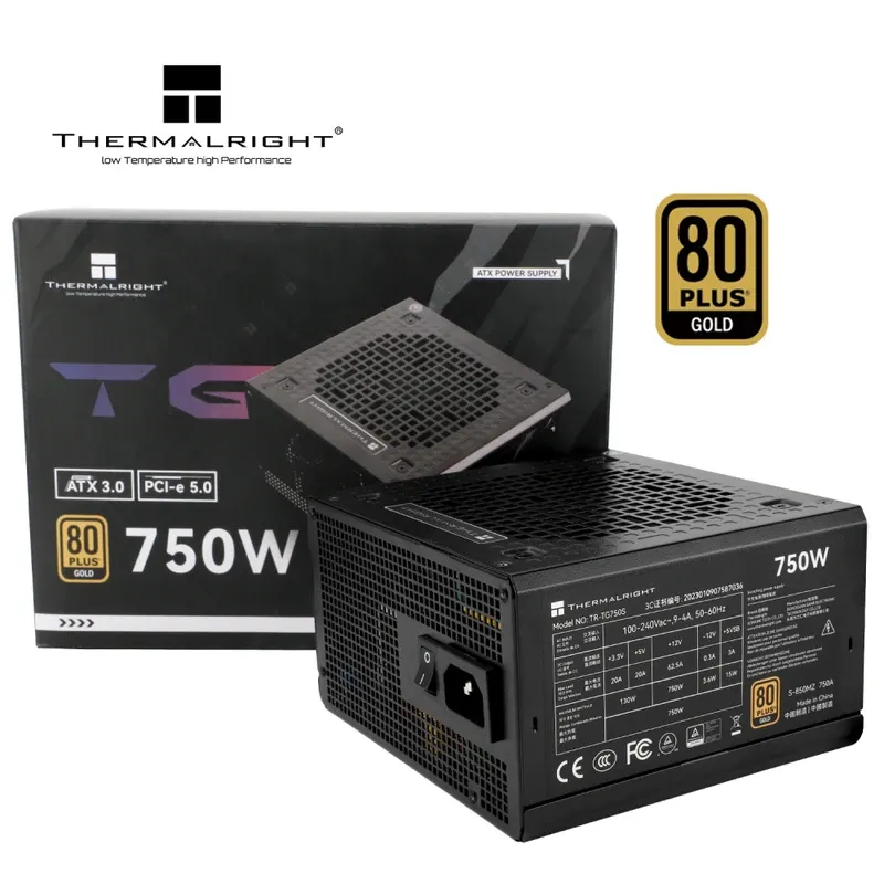 Thermalright 750W Gold Power Supply - Black | TR-TG750S