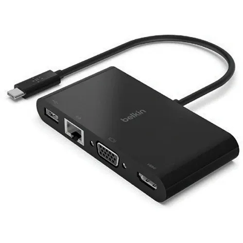Belkin USB-C 4-in-1 Multimedia Adapter – Black | AVC005BTBK