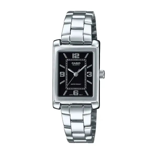 Casio Women 3H Watch - Silver / Black | LTP-1234DD-1ADF