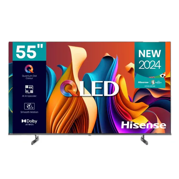 Hisense 55" 4K QLED Smart TV, VIDAA OS, Quantum Dot Colour, Built-in Alexa | 55Q6N