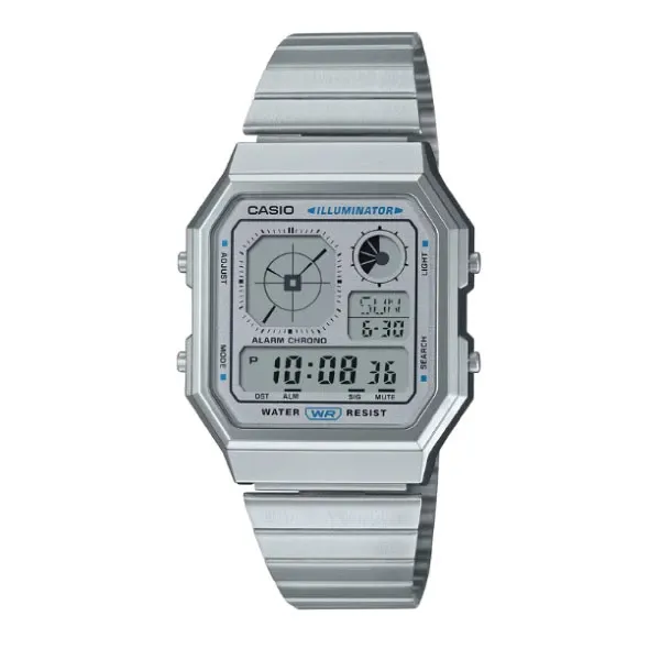 Casio Vintage Digital Unisex Watch - Silver | A130WE-7ADF