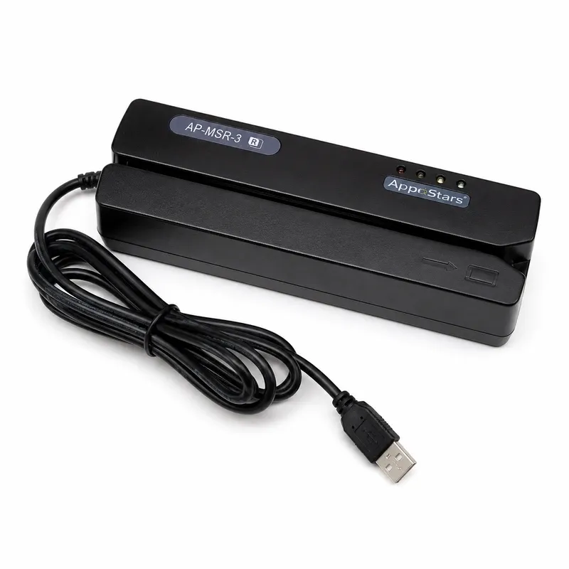 AppoStars Magnetic Card Reader Track 1, 2 & 3 USB Port | AP-MSR-3