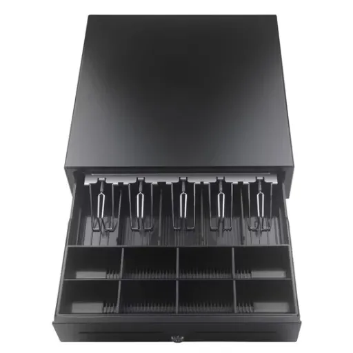 OEM Cash Drawer 405A - Black - 4 Bill & 8 Coin Compartments - Heavy-Duty Metal Construction | 5B8C