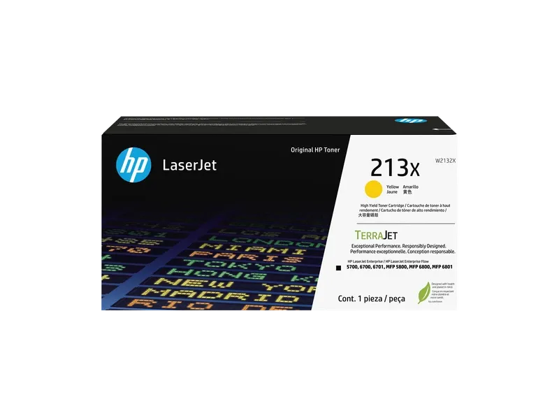 HP 213X Yellow Original LaserJet Toner Cartridge | W2132X