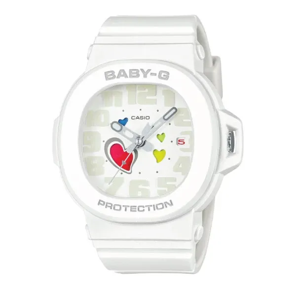 Casio Baby-G Women Playful Hearts Series Analog Watch - White | BGA-10-7ADR