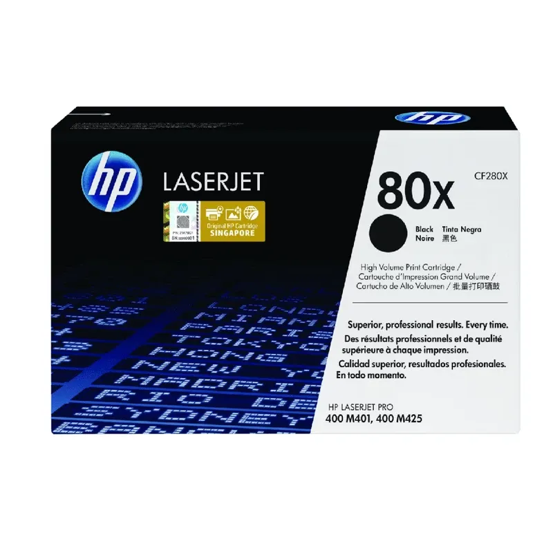 HP 80X High Yield Original Toner - Black | CF280X