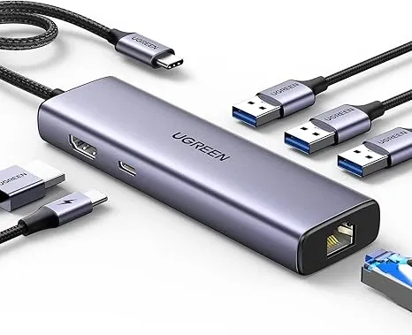UGREEN USB-C to HDMI & USB-A Hub - 4K Output, Fast Charging Support | 45000