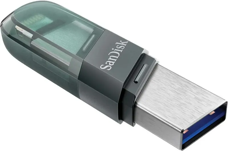 SanDisk iXpand Flash Drive Flip 128GB – Lightning & USB 3.1 | SDIX90N-128G-GN6NE