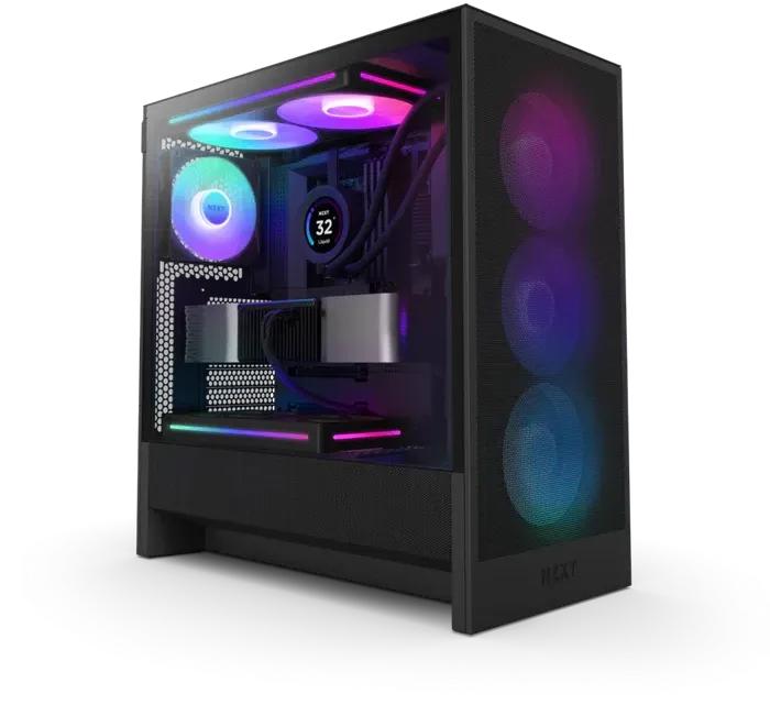 NZXT H5 Flow RGB Edition Black Compact Mid-tower Airflow Case | CC-H52FB-R1