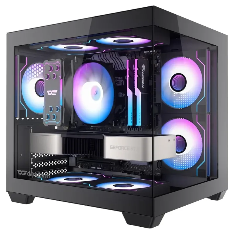DarkFlash C275P M-ATX PC Case Black | DF-C275P-BK