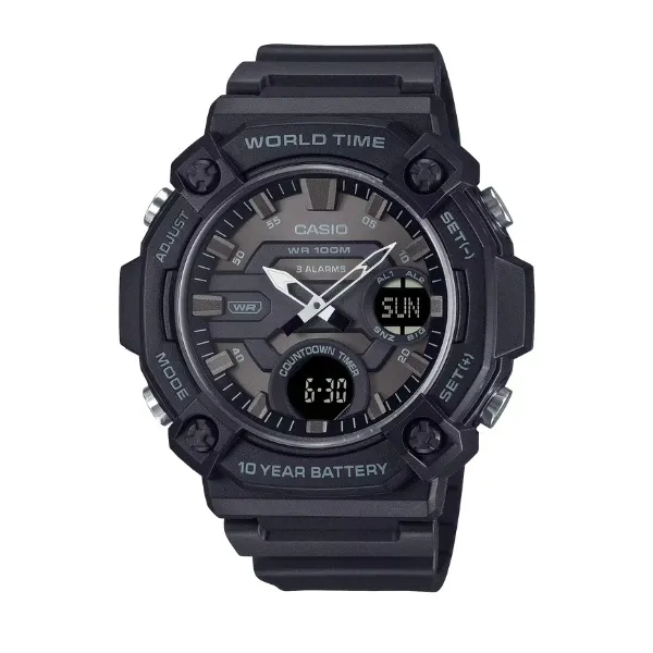 Casio Men Analog-Digital Watch - Black | AEQ-120W-1BVDF