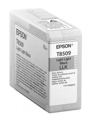 Epson Ink Cartridges, Ultrachrome® HD, T8509, Singlepack, 1 x 80.0 ml Light Light Black | C13T850900