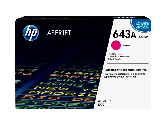 HP 643A Magenta Original LaserJet Toner Cartridge | Q5953A