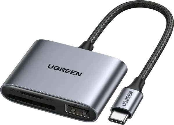 Ugreen 3-in-1 USB-C to SD/TF + USB 2.0 Memory Card Reader | 80798