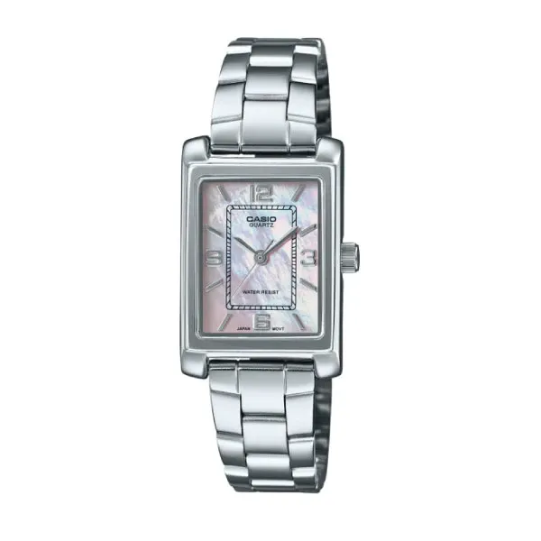 Casio Women 3H Watch - Silver / Pink | LTP-1234DS-4ADF