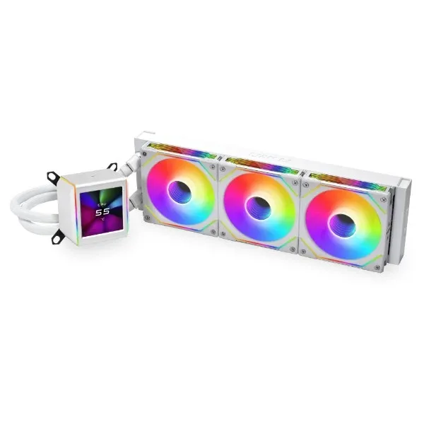 Lian Li Galahad II LCD SL-INF 360 All-in-One ARGB CPU Liquid Cooler White | G89.GA2ALCD36INW.00