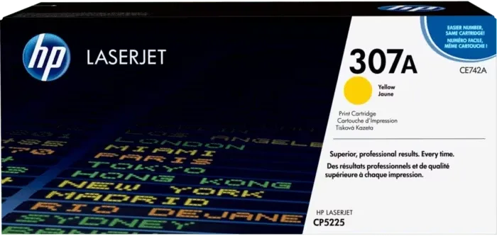 HP Original Yellow Toner 307A for CP5225 | CE742A for HP Color LaserJet Professional CP5225 Series