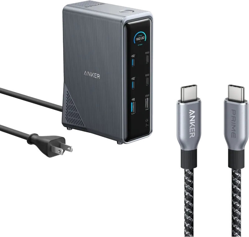 Anker Prime 14‑in‑1 Dual‑Display 160W Charging Docking Station | A83B63A1