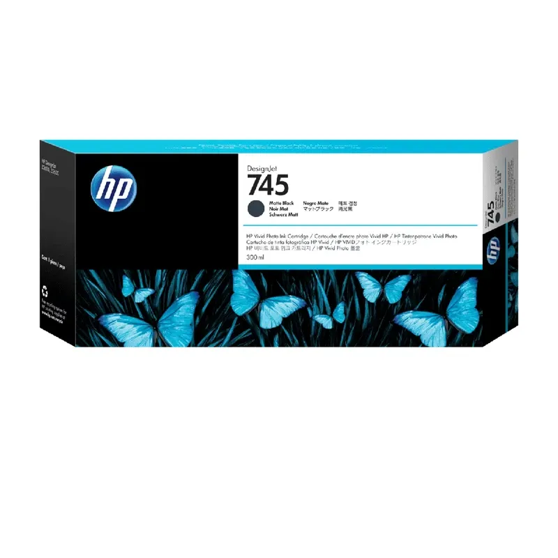 HP 745 300-ml Original DesignJet Ink Cartridge - Matte Black | F9K05A