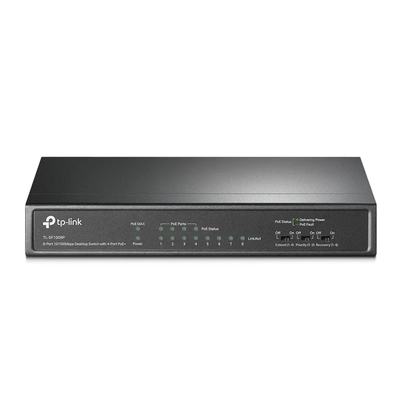 TP-Link 8-Port 10/100Mbps Switch with 4-Port PoE+ | TL-SF1008P