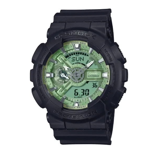 Casio G-SHOCK Casual Men Analog-Digital Watch - Black & Sage Green | GA-110CD-1A3DR