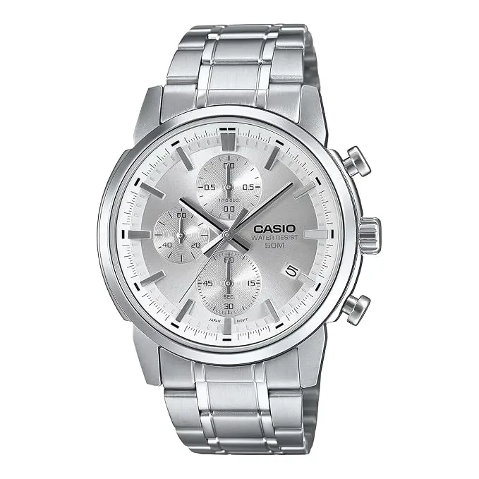 Casio Men 3-Hand Chronograph Watch - Silver | MTP-E510D-7AVDF