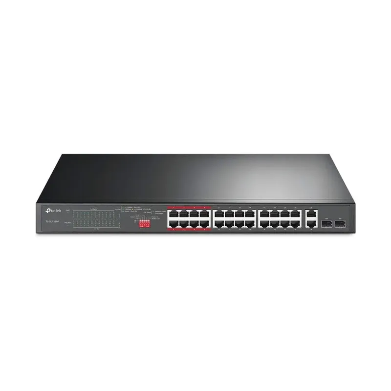 TP-Link TL-SL1226P 24-Port Fast Ethernet PoE+ Switch | TL-SL1226P