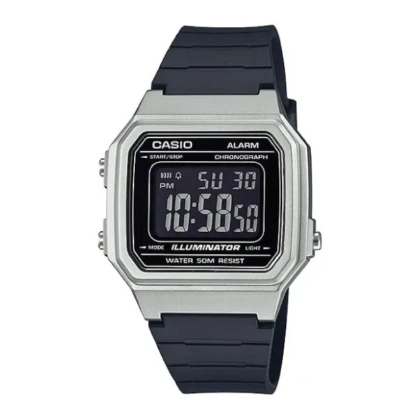Casio Digital Men Watch - Black / Silver | W-217HM-7BVDF