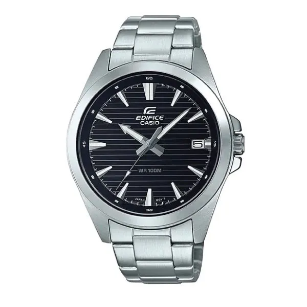 Casio Edifice Men Analog Watch - Silver Black | EFV-140D-1AVUDF