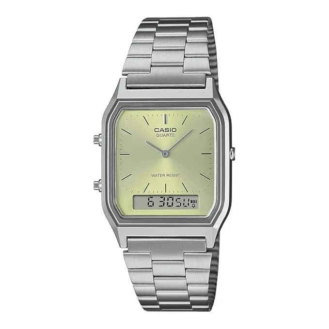Casio Unisex Vintage Watch - Silver / Champagne | AQ-230A-9AMQYDF
